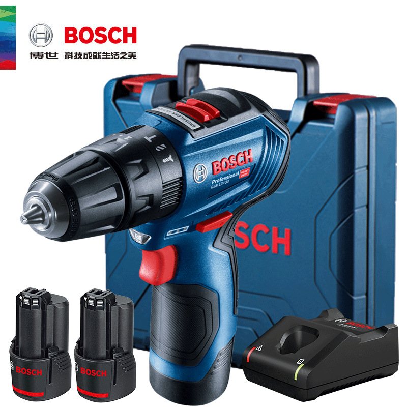 博世GSB12V-30充电式无刷冲击钻手电钻电动螺丝刀起子机锂电枪钻