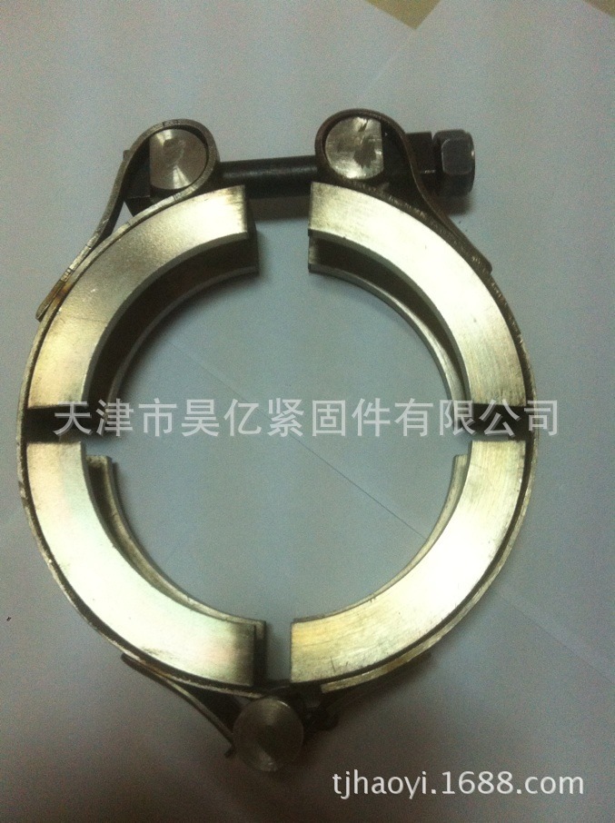 厂家供应双层卡箍 双背卡箍 V型沟槽强力卡箍 抱箍 桶箍抱箍