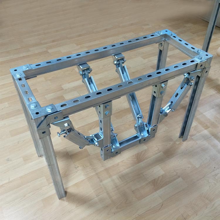抗震支架双向侧纵向成品暖通风管排烟桥架河北C型钢源头厂家支架