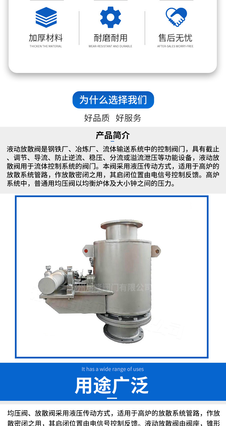 Y742W-6C法兰煤气高炉除尘放散阀