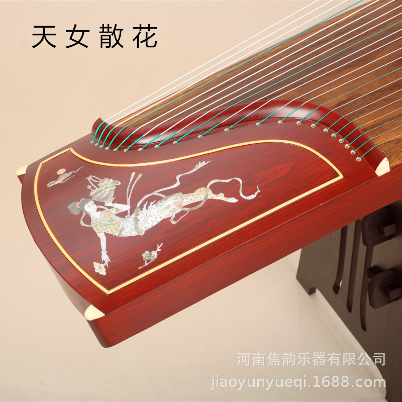【焦韵古筝】红木色古筝批发 实木练习筝厂家直销 多款可选