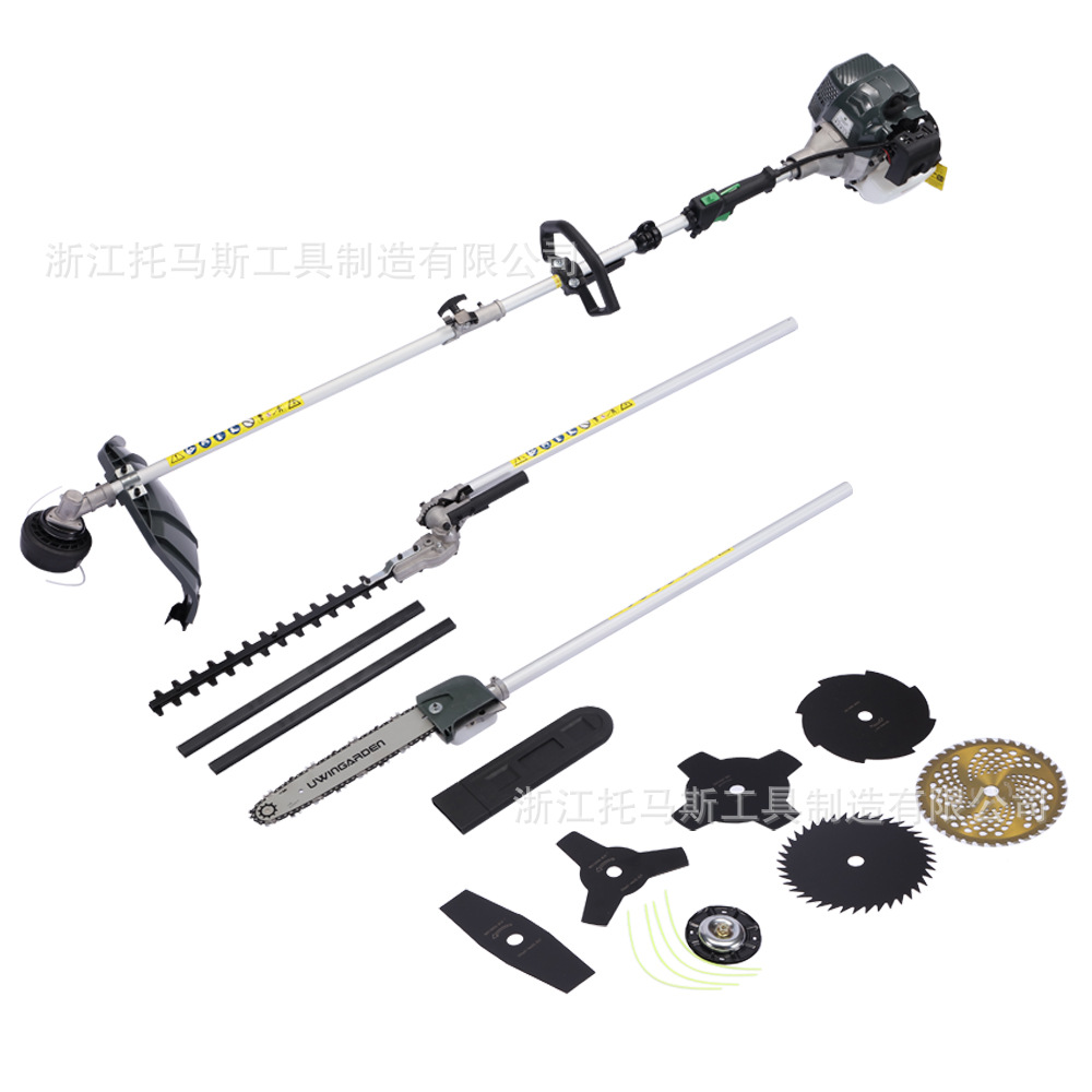 托马斯园林工具多功能汽油机10合1高枝锯割草机绿篱机修剪割草头