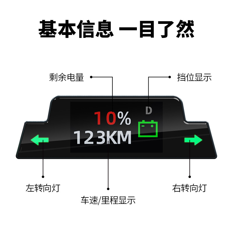 旋钮屏快捷键液晶智控拓展坞带手机充电带氛围灯+仪表多功能操作