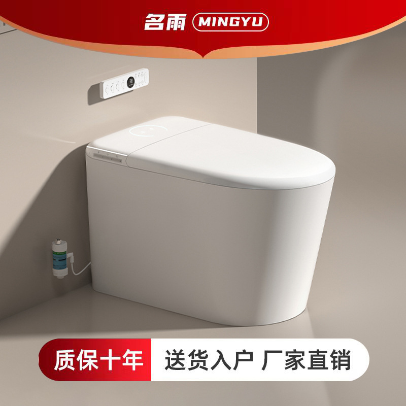 新款家用智能马桶一体即热式双水路3D螺旋清洗无水压智能座便器