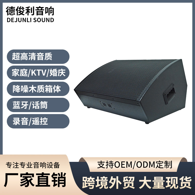 大功率演唱会舞台音响单15寸同轴返听音箱宴会厅演出监听全频音响