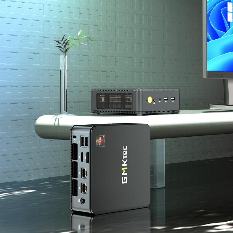 极摩客M5plus迷你主机 AMD锐龙R7 5825U高性能游戏办公电脑台式