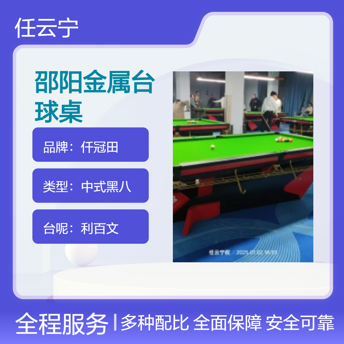 金属台球桌 湘邵阳仟冠田 仿独牙桌球台 毒牙山岩款