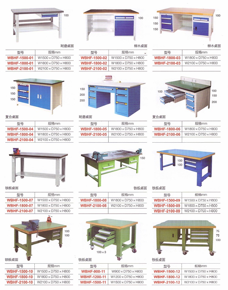 20重型工作桌