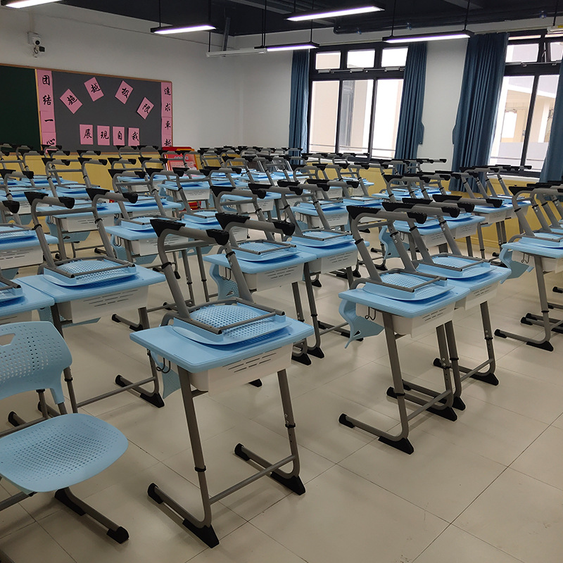 新品直销课桌椅 培训班可升降塑料学习桌学校辅导班 中小学生课桌