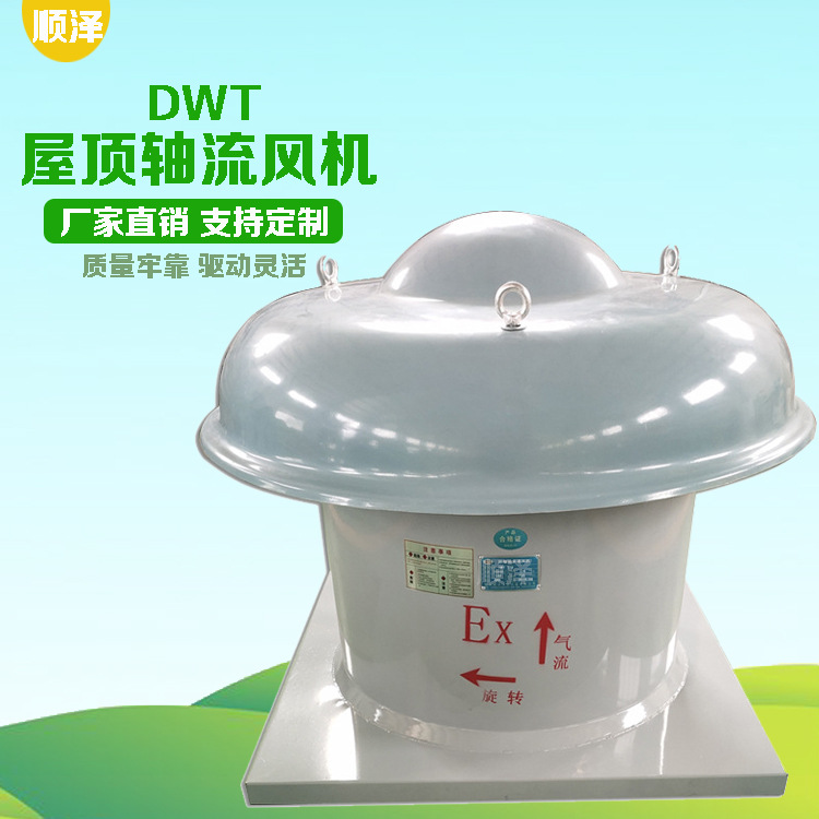顺泽碳钢防爆风机防腐玻璃钢风帽厂房通风轴流风机BDWT屋顶风机
