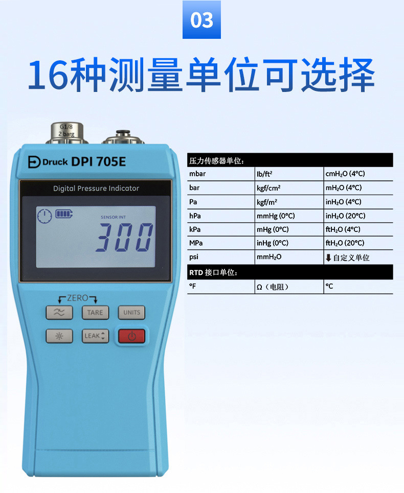 德鲁克DPI705E压力指示仪DPI104数字压力表DPI880轨道压力校准仪