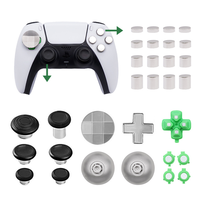 PS5手柄改装按键 ABXY D-Pad替换金属按键 FPS增高绝配 34PCS