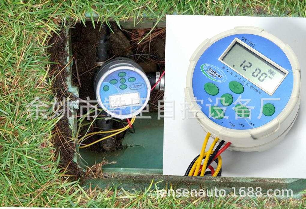 亨特款9V干电池供电灌溉控制器可编程适用高速公路偏远无电源区