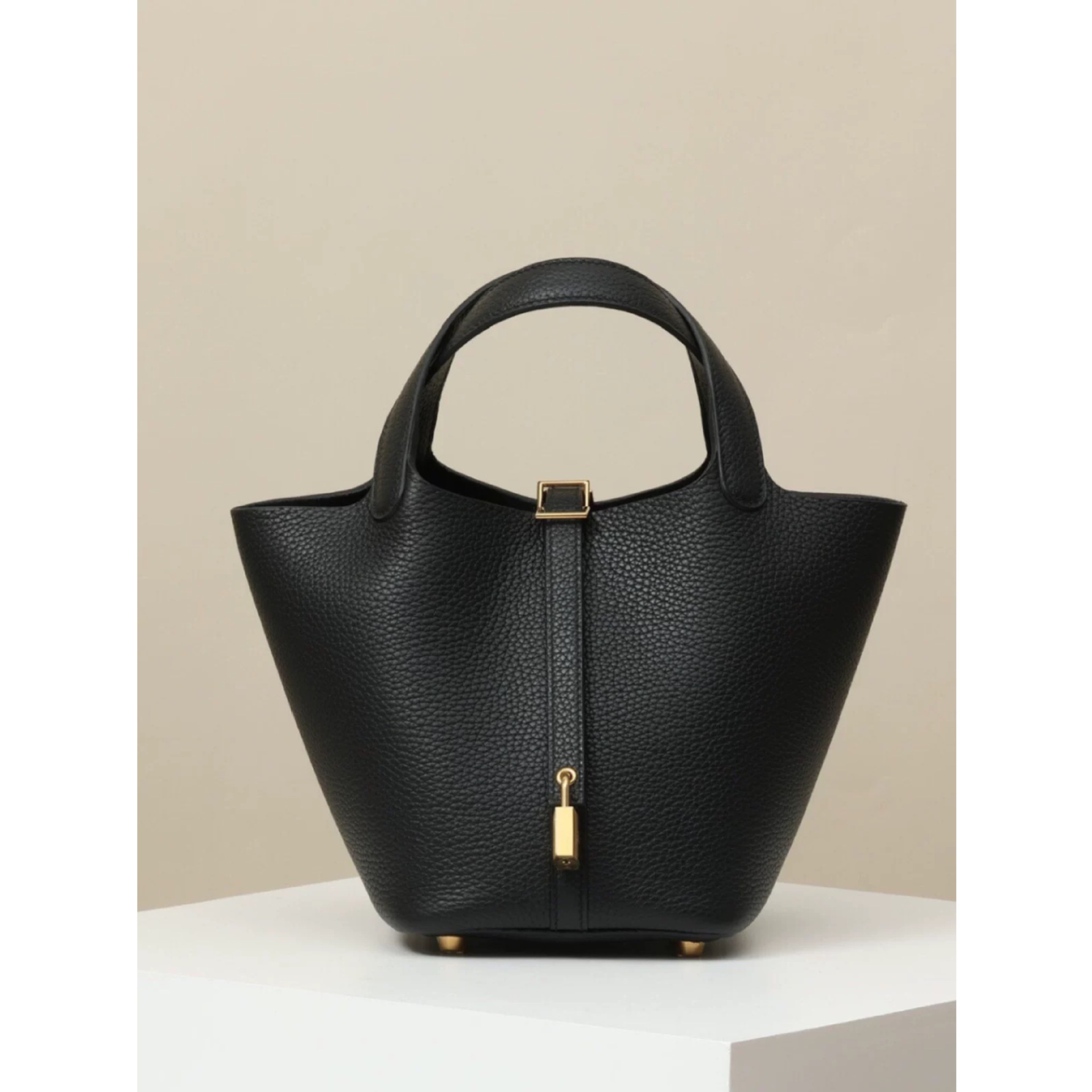 白云皮具城手工包包菜篮子大象灰水桶包手提女包TC大牛皮18cm