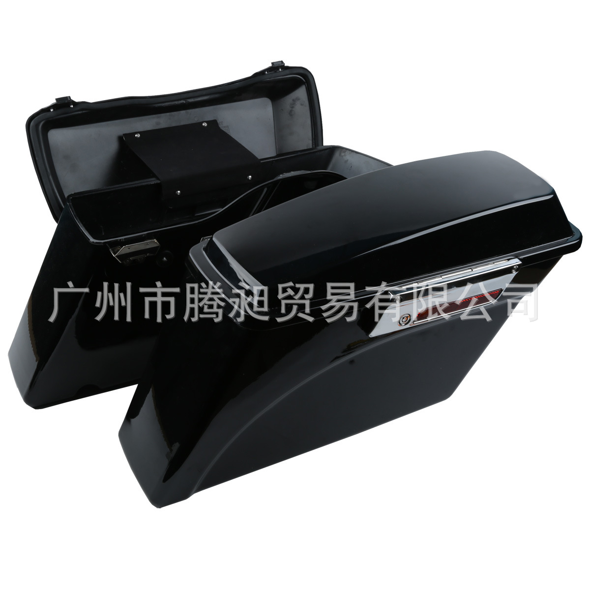 适用于哈雷改装款式哈雷亮黑色边箱大滑翔侧边袋侧边箱94-13