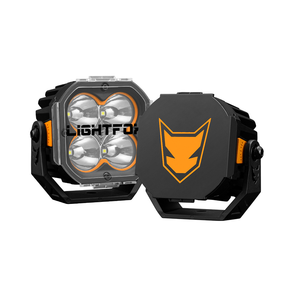 LIGHTFOX 3英寸射灯汽车辅助灯聚光泛光LED越野车改装工作灯