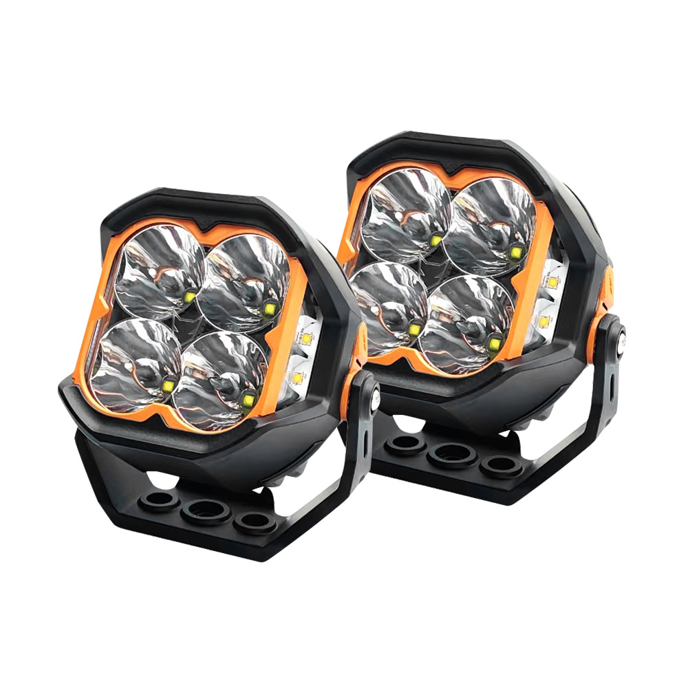 LIGHTFOX 5英寸128W汽车辅助灯聚光泛光LED越野车改装工作灯