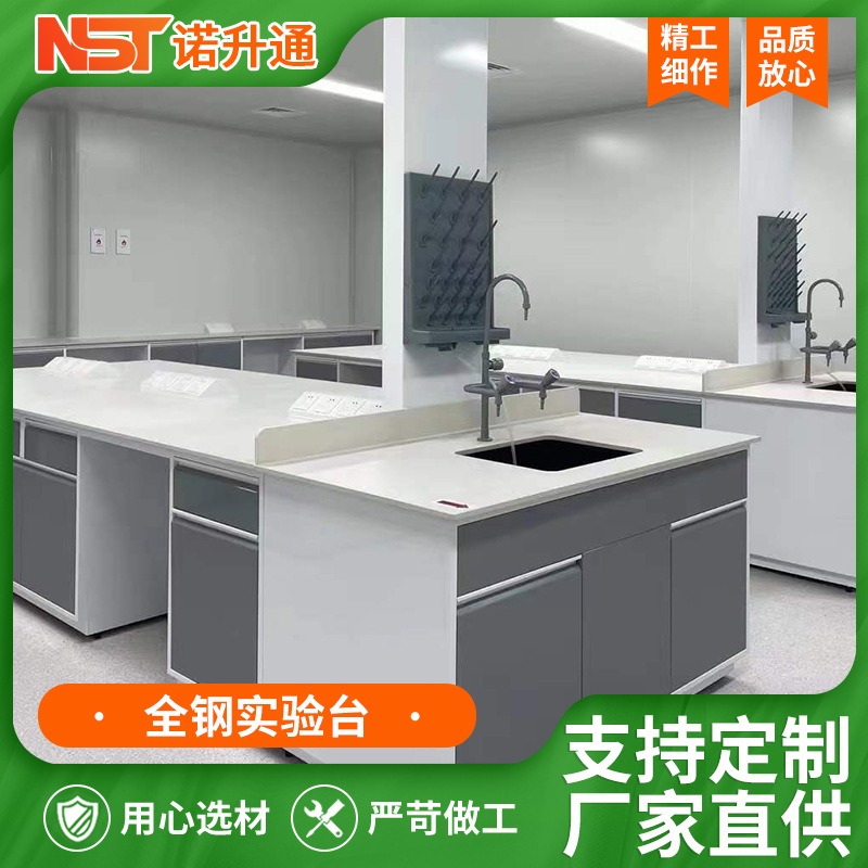 全钢实验台供应实中央台验室工作台钢木实验台化验室操作台全钢