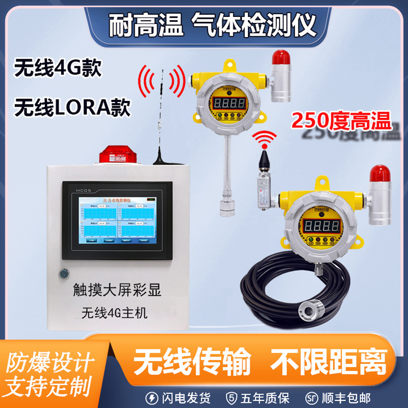 工业级燃气探测报警器防爆商用一氧化碳氢气煤气油漆房浓度探测器