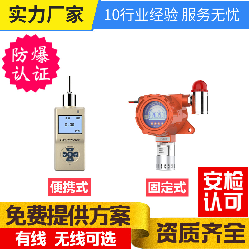 硫化氢气体探测器 固定式 H2S检测仪 在线式 硫化氢浓度报警器