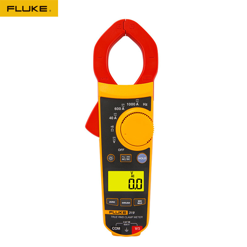 FLUKE福禄克F319电流表317真有效值交直流数字钳形表高精度万用表