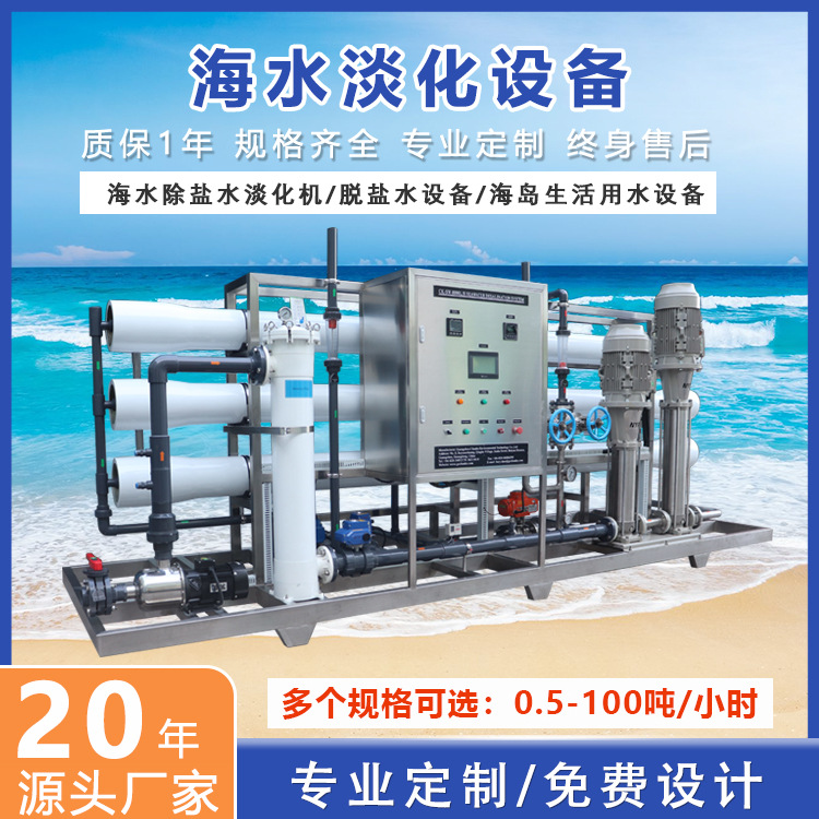 大型海水淡化设备脱盐纯水设备反渗透纯水设备苦咸水淡化设备