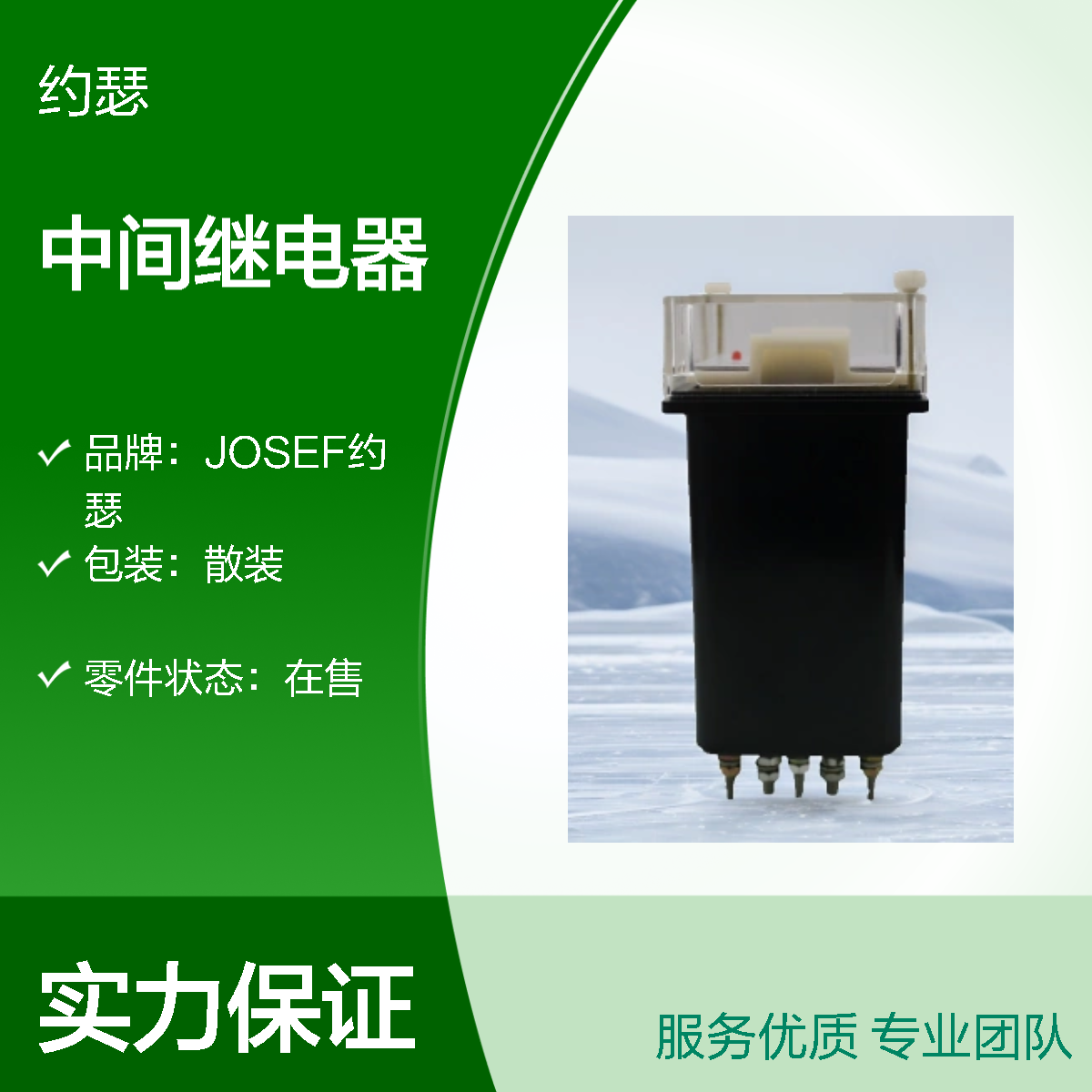 JOSEF约瑟 ZJY-020中间继电器 110VDC 板后安装