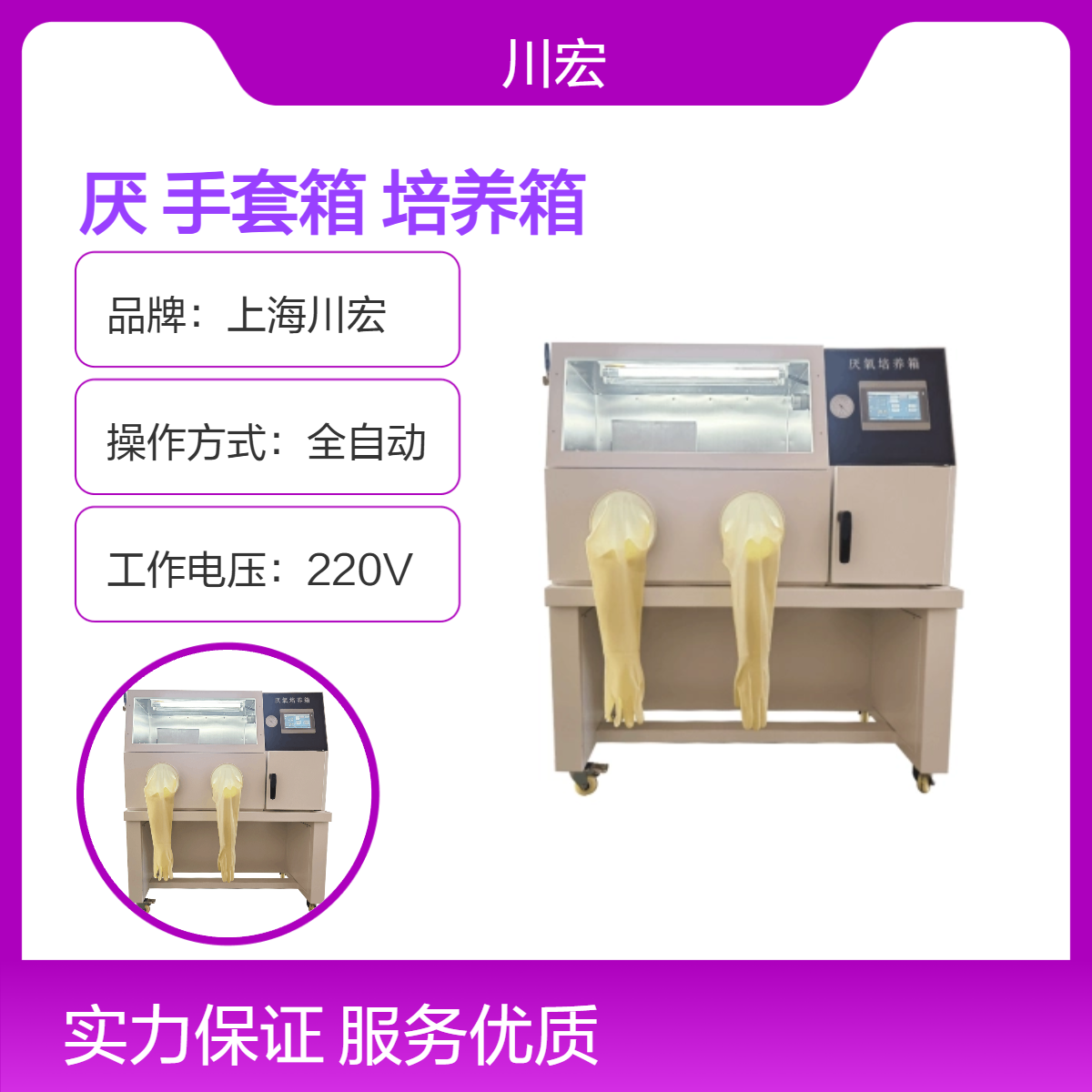 真空厌氧手套箱 YQX-III 微需氧培养箱 氧浓度显示