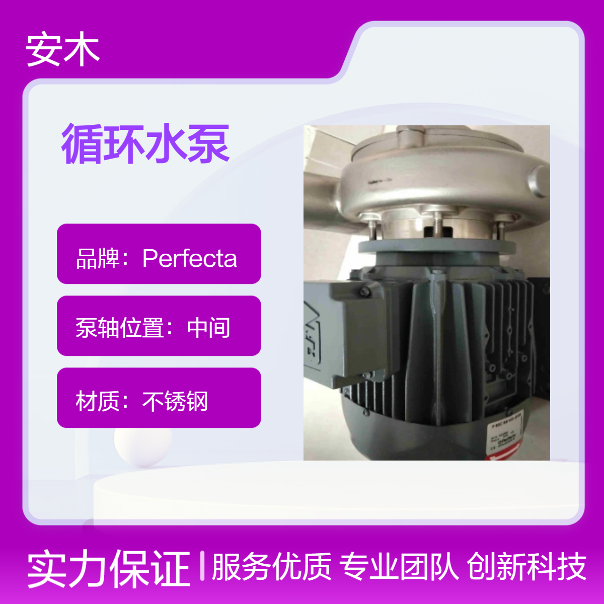 高效清洗机循环水泵Perfecta P 50 SS304 H/D-106-1.5KW 50Hz