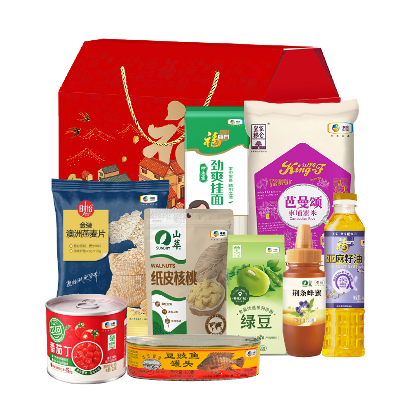 杭州中粮总代理商15067106445福临门家宴营养家通用大礼包B型3788g+40