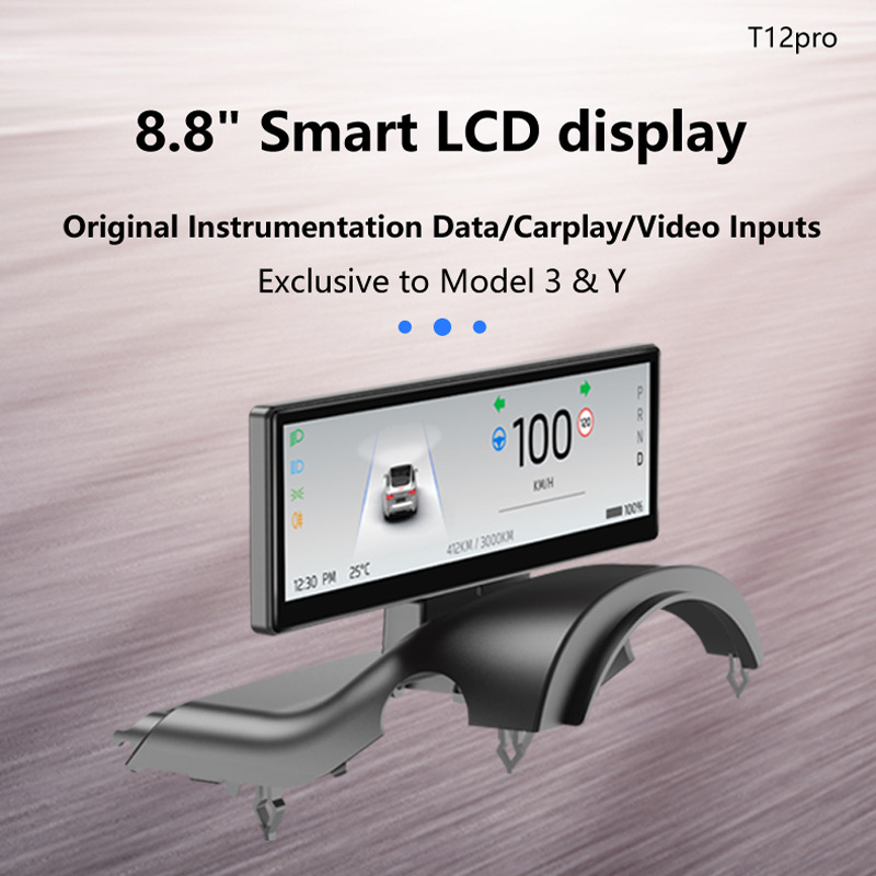 适用于特斯拉Tesl model3 modely液晶仪表屏carpaly 视频输入改装