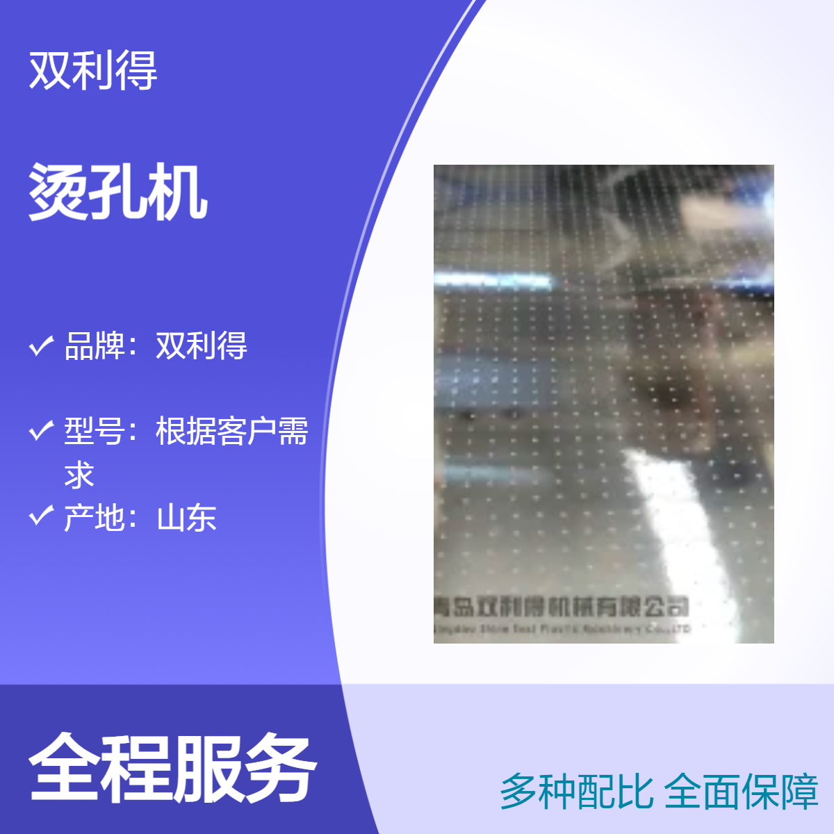 双利得单螺杆塑编打孔机烫膜烫孔高速薄膜打孔生产设备