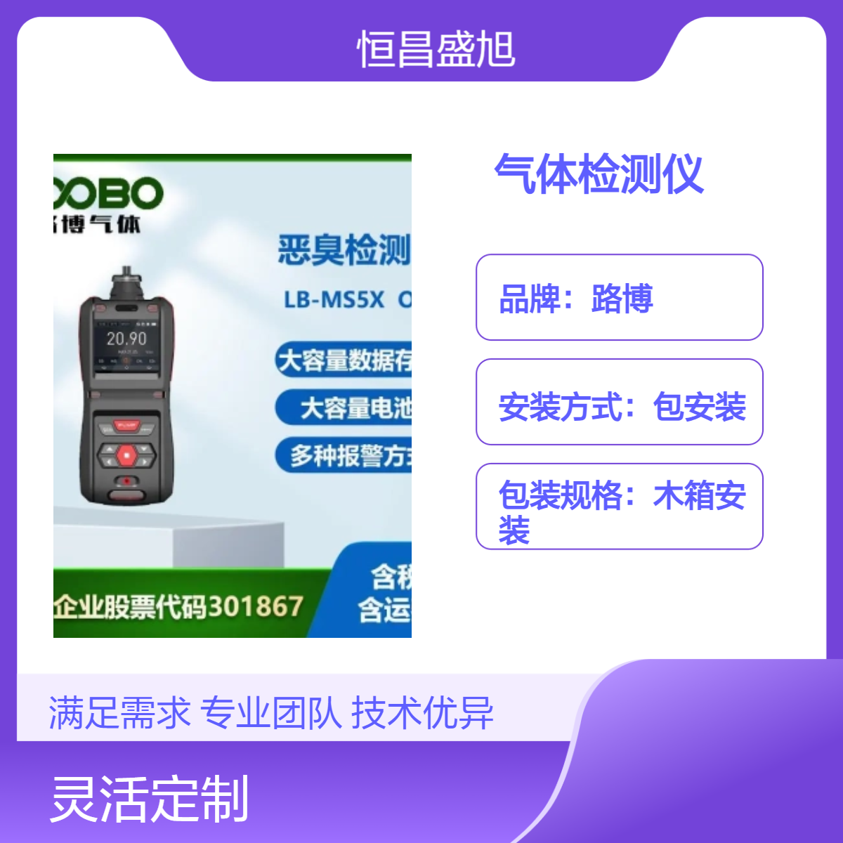 路博手持有毒气体测定仪 30秒快测 24小时连续工作