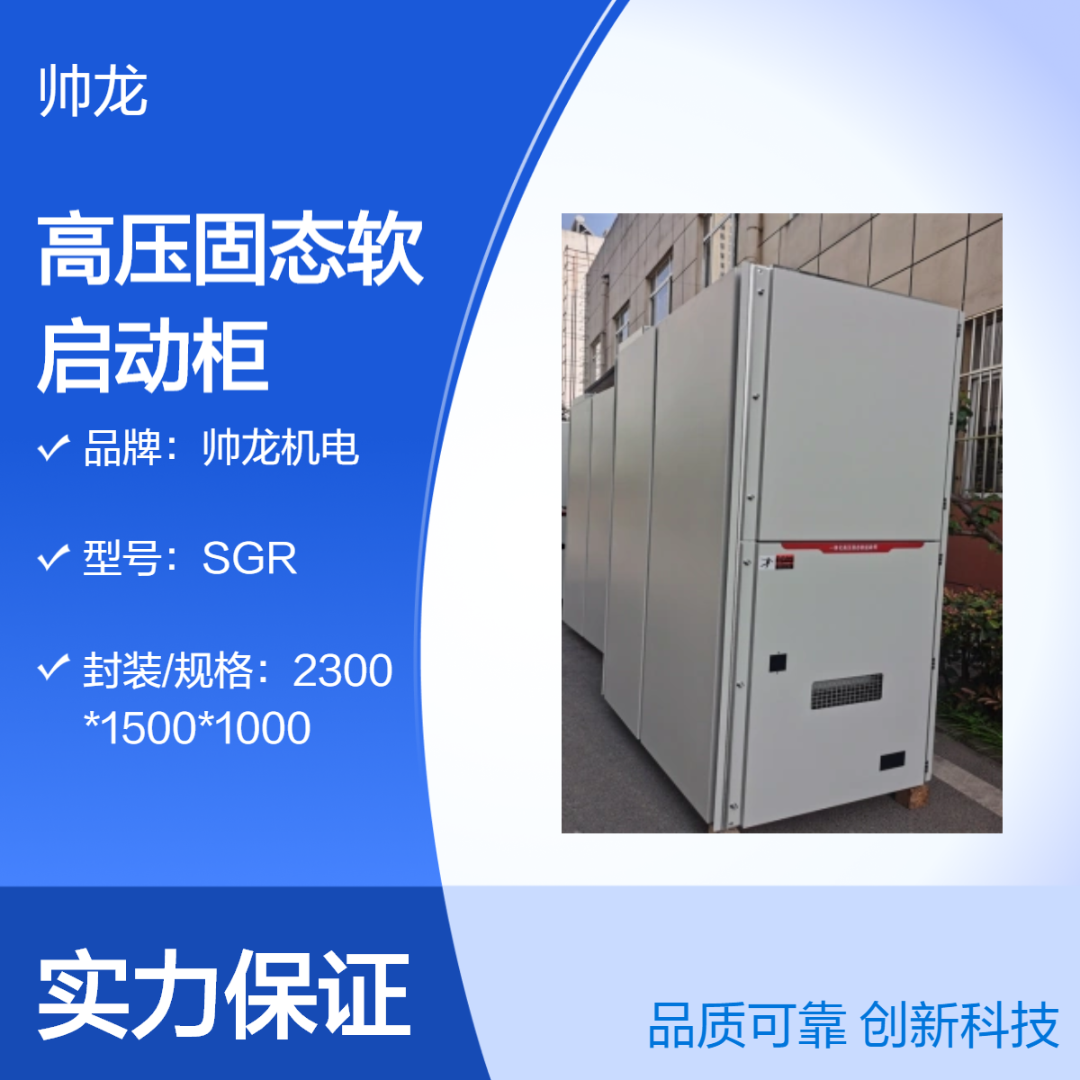 帅龙机电SGR型高压固态软启动柜 性能稳定 起动电流小 保护电机