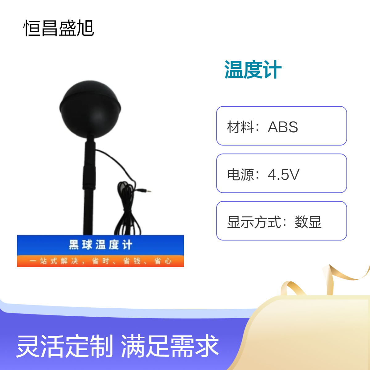 路博 黑球温度计 精准测温 便携的 JTR04 数字温度传感器