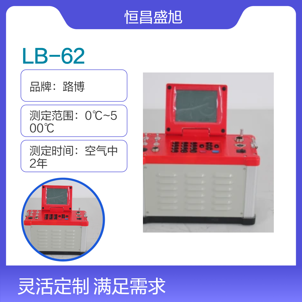 路博便携式烟气分析仪 LB-62 中文显示 轻巧耐用