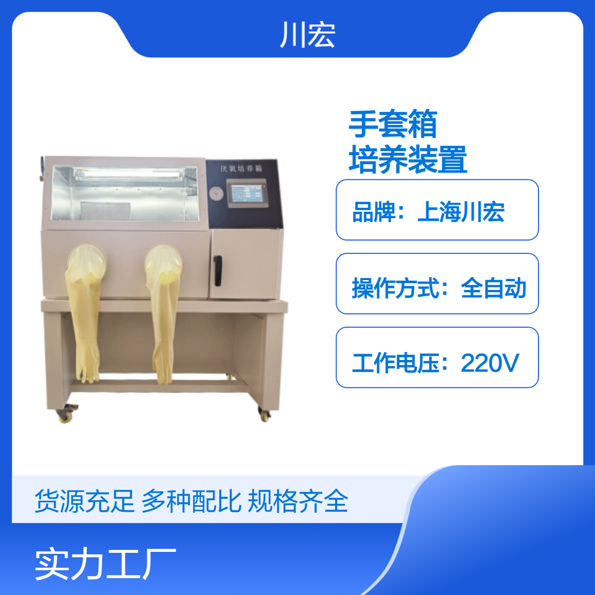 川宏仪器 真空厌氧手套箱 YQX-III 微需氧培养装置