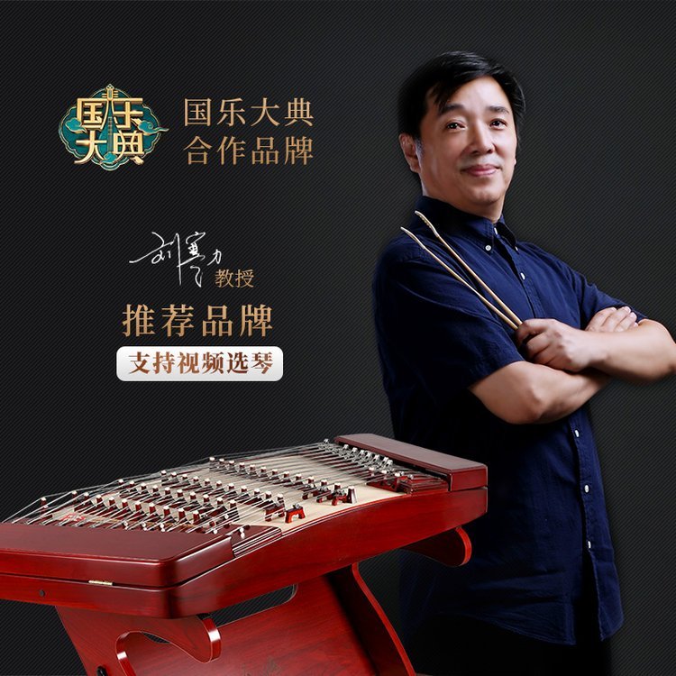 乐海 扬琴乐器非洲紫檀木材质原木色直播视频选琴入门进阶402杨琴