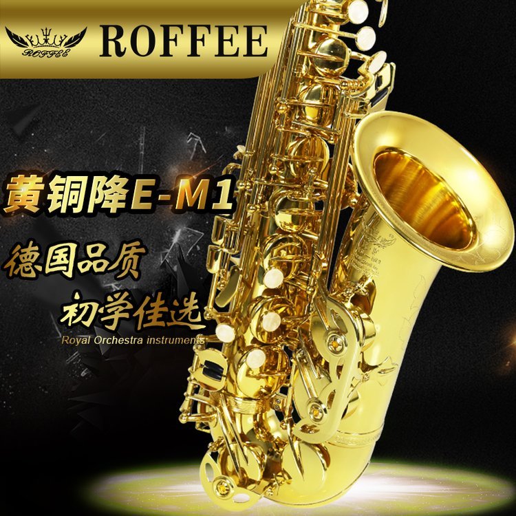 ROFFEE 萨克斯儿童初学演奏考级降E调中音萨克斯风RS-M1