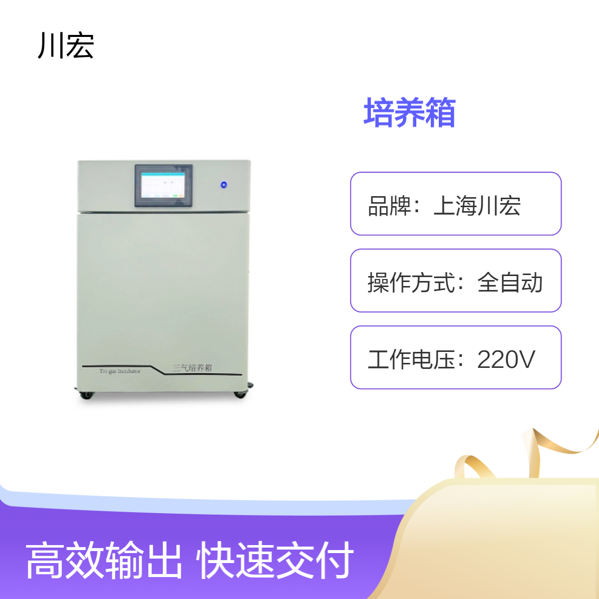 小型恒温三种气体低高氧细菌培养箱 CHSQ-100-III