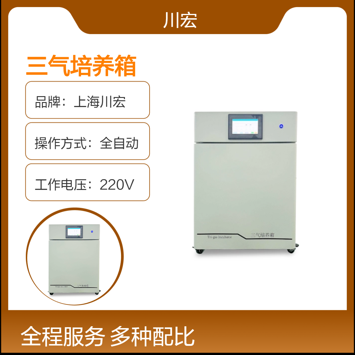 三气小型培养箱低氧智能三种气体培养装置 CHSQ-50-III
