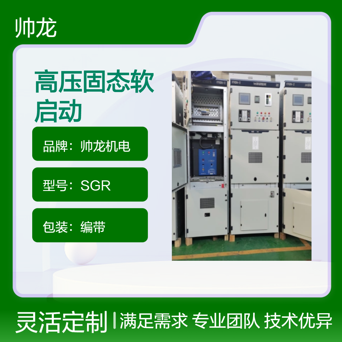 帅龙机电SGR型高压固态软启动柜 空压机起动柜
