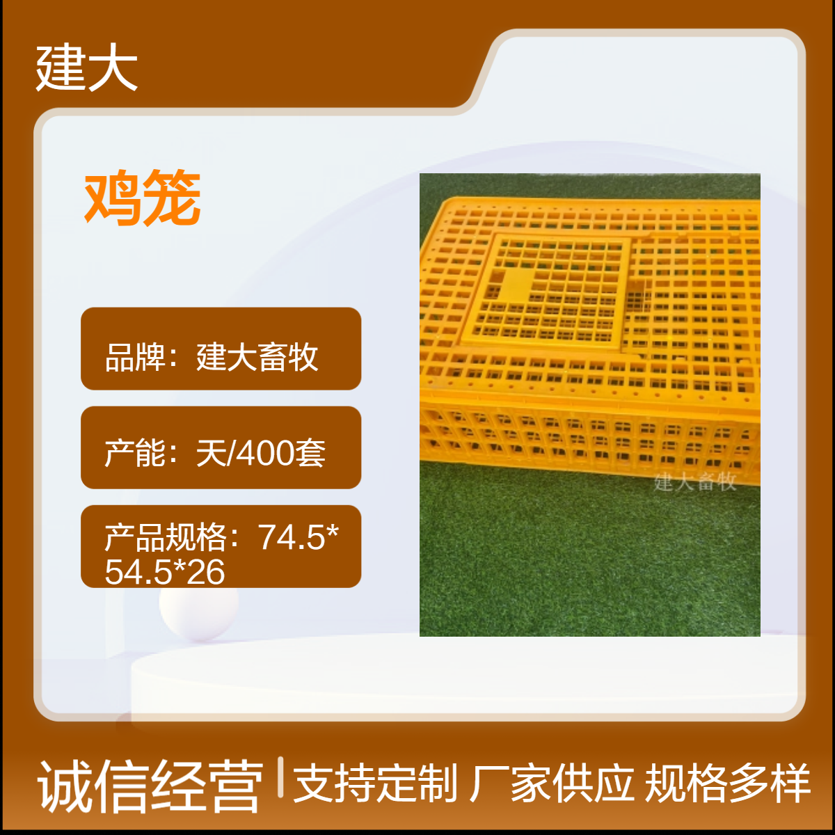 建大畜牧家禽运输笼 全新料控温鸡鸭鹅活禽运输塑料鸡笼