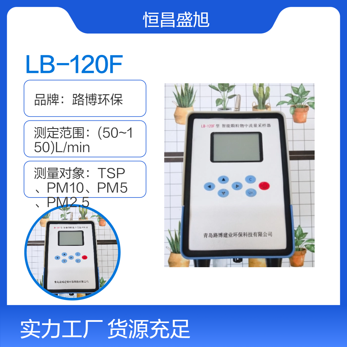 LB-120F(GK)大流量颗粒物大气采样仪 废气颗粒铅等金属元素适用