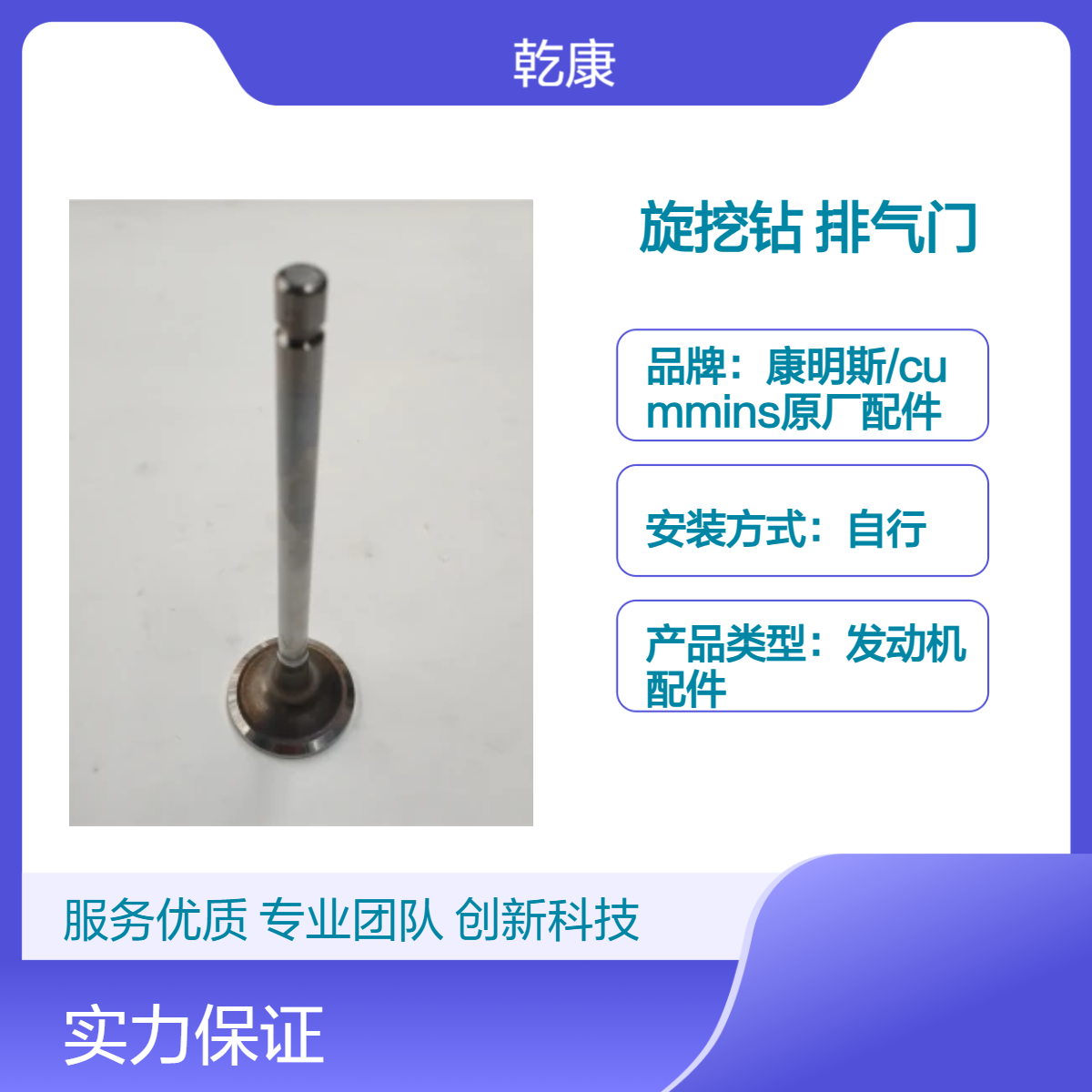 中联重科ZR220C旋挖钻 参数配置康明斯QSL9 机械6L排气门4981795
