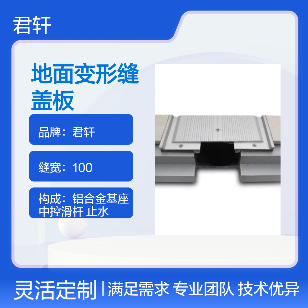 工厂专用楼地面变形缝盖板 不锈钢伸缩缝 君轩直营 根据现场缝宽定制