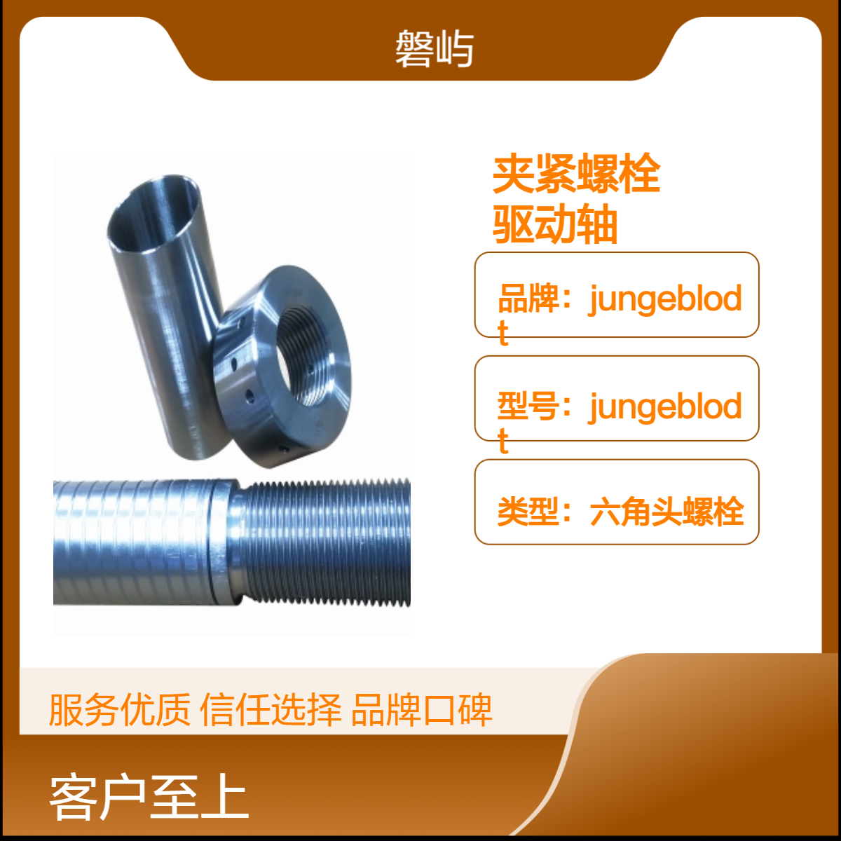 德国 jungeblodt 超强液压膨胀夹紧螺栓M64*956船舶驱动轴