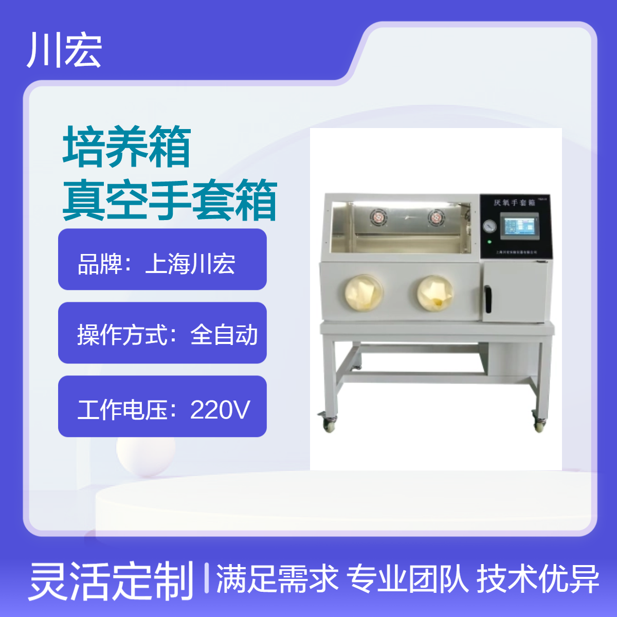 微需氧厌氧培养箱 YQX-III 带氧浓度真空手套装置