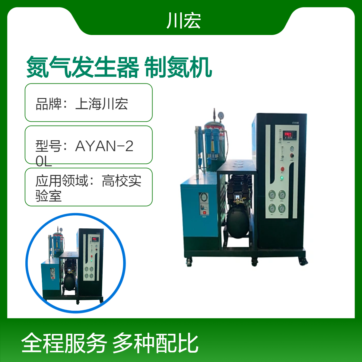 变压吸附氮气发生器 AYAN-50LB 大流量高纯度制氮机