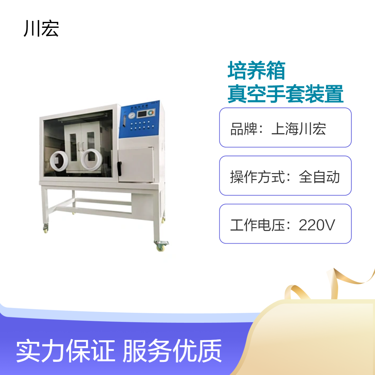 川宏仪器厌氧培养箱 YQX-II 带培养室真空手套装置